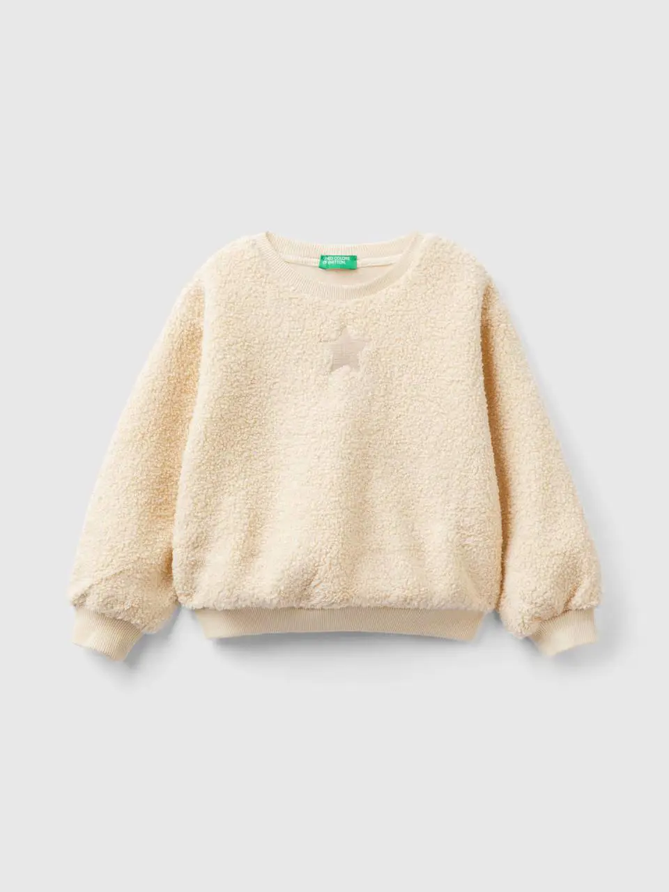 Benetton pullover teddy effect sweatshirt. 1