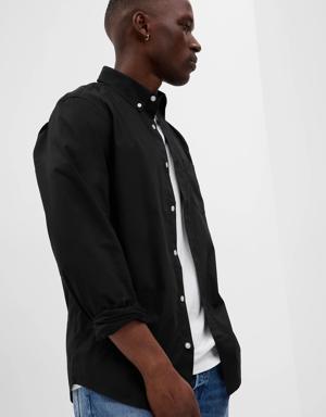 Gap All-Day Poplin Shirt in Standard Fit black