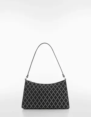 Shoulder bag with rhinestone detail