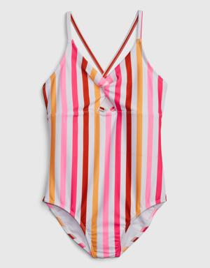 Gap Kids Recycled Cutout Swim One-Piece multi