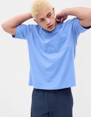 Gap Heavyweight Relaxed Fit Pocket T-Shirt blue
