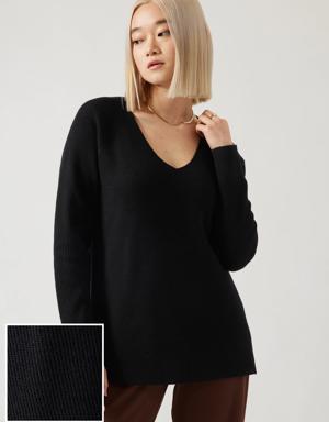 Athleta Hanover Refined V-Neck Sweater black