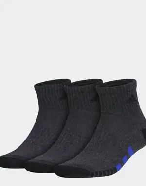 Cushioned Color Quarter Socks 3 Pairs