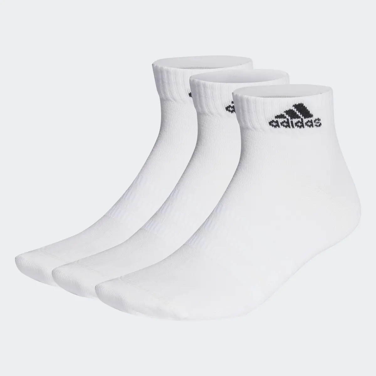 Adidas Thin and Light Ankle Socks 3 Pairs. 2