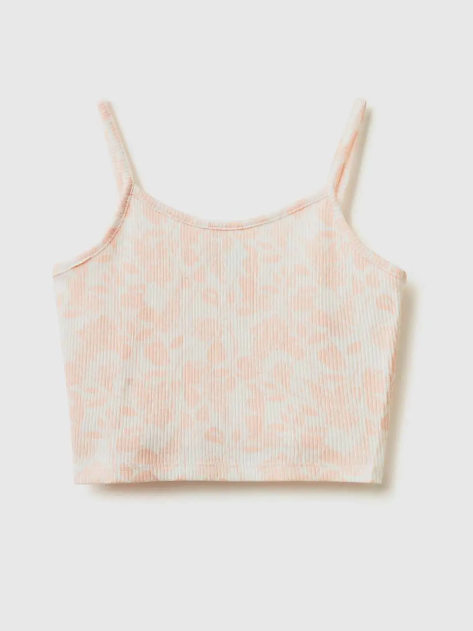 Benetton cropped tank top with flowers. 1