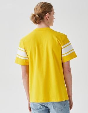 Lacoste Active Erkek Relaxed Fit Bisiklet Yaka Baskılı Sarı T-Shirt. 3 Lacoste Active Erkek Relaxed Fit Bisiklet Yaka Baskılı Sarı T-Shirt. 3