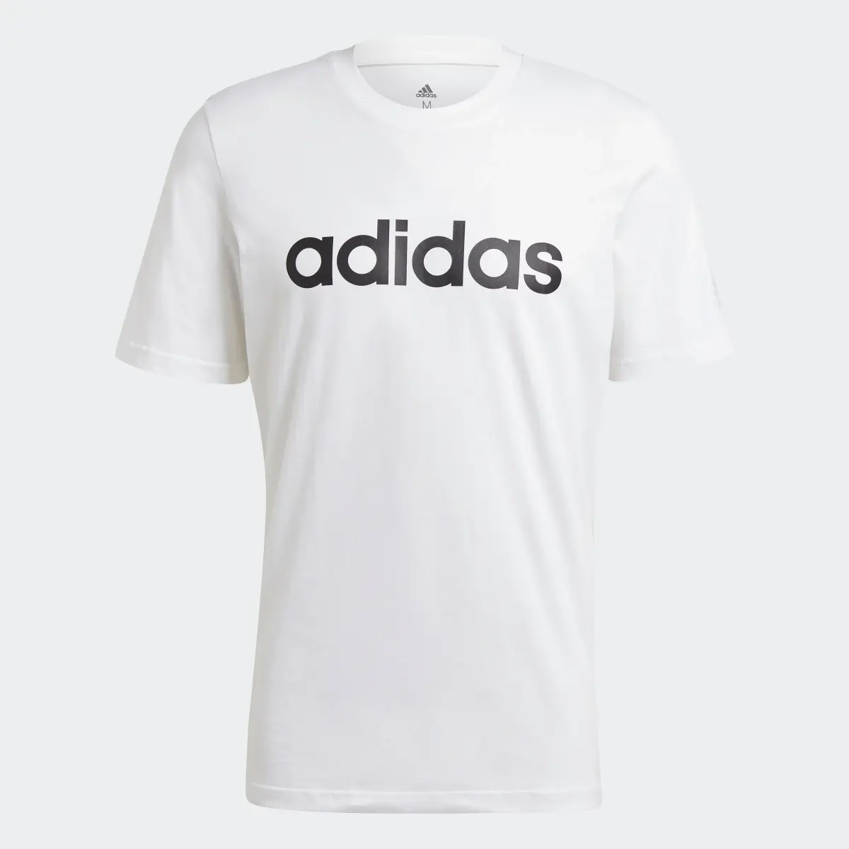 Adidas Essentials Embroidered Linear Logo Tee. 1