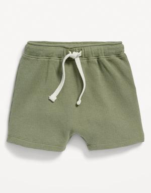 U-Shaped Thermal-Knit Pull-On Shorts for Baby brown