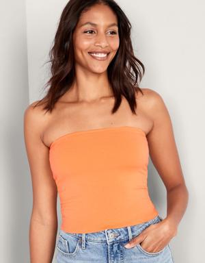 Old Navy Cropped Tube Top for Women orange