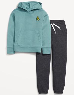 Old Navy Gender-Neutral Pullover Hoodie & Jogger Sweatpants Set for Kids green