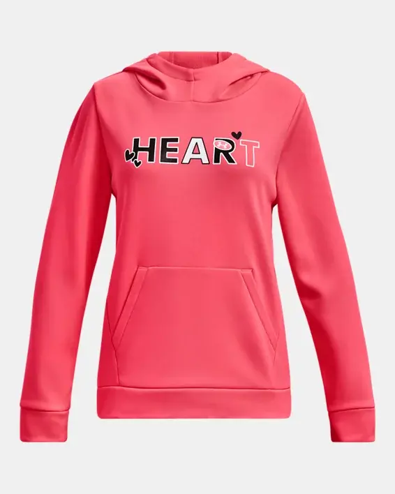 Under Armour Girls' Armour Fleece® Heart Hoodie. 1