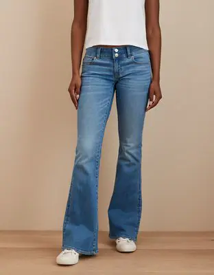 American Eagle Next Level Super Low-Rise Flare Jean. 1