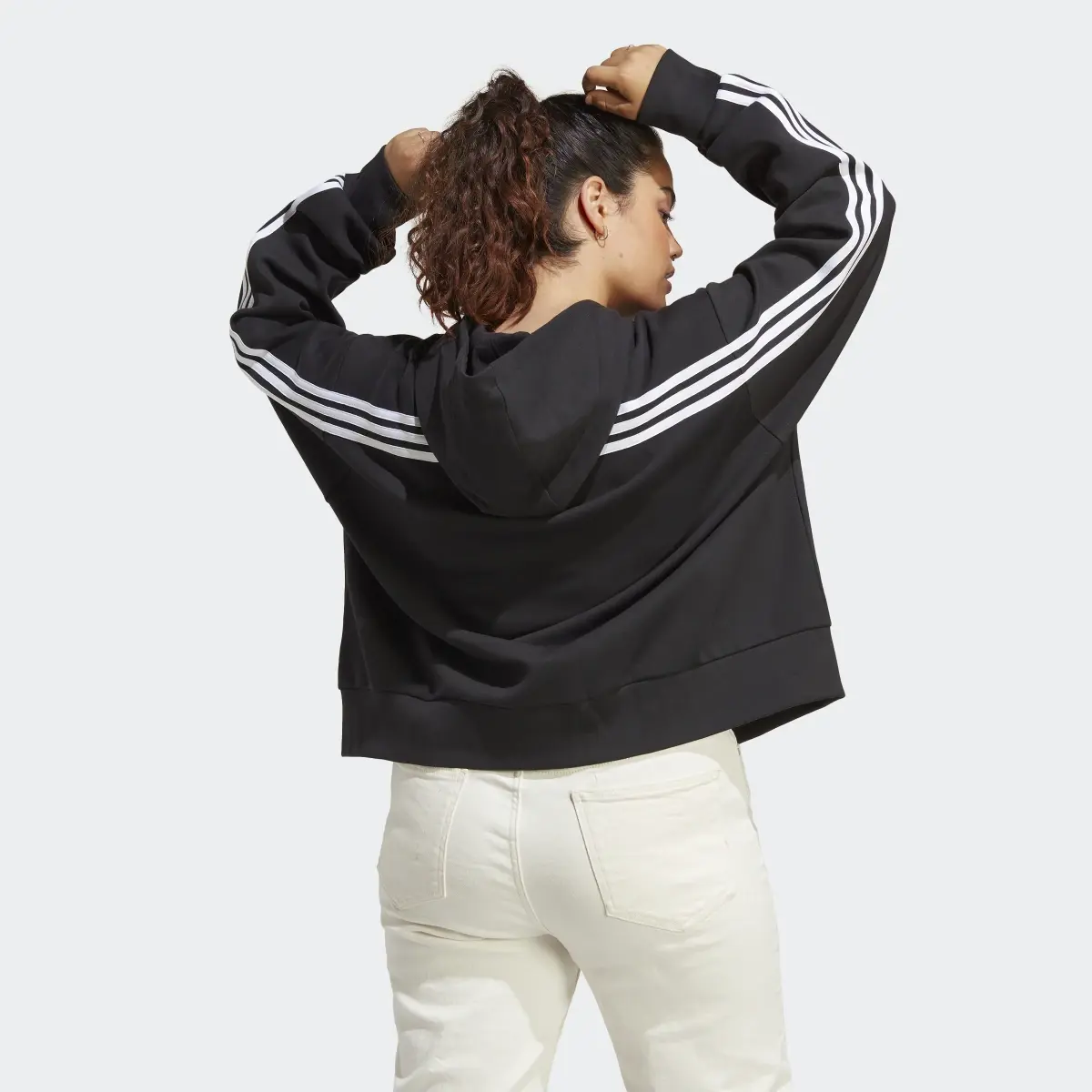 Adidas Future Icons 3-Stripes Full-Zip Hoodie (Plus Size). 3