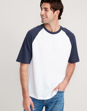 Old Navy Color-Block Raglan T-Shirt for Men blue