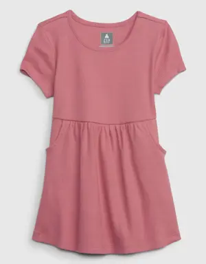 Toddler Organic Cotton Mix and Match Skater Dress pink