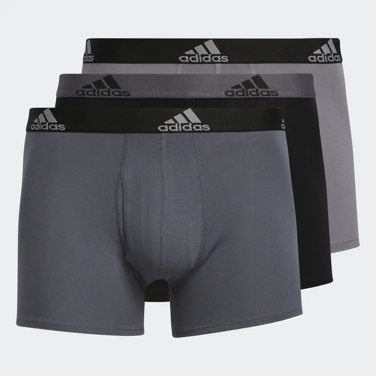 Adidas Stretch Cotton Trunk Briefs 3 Pairs. 2