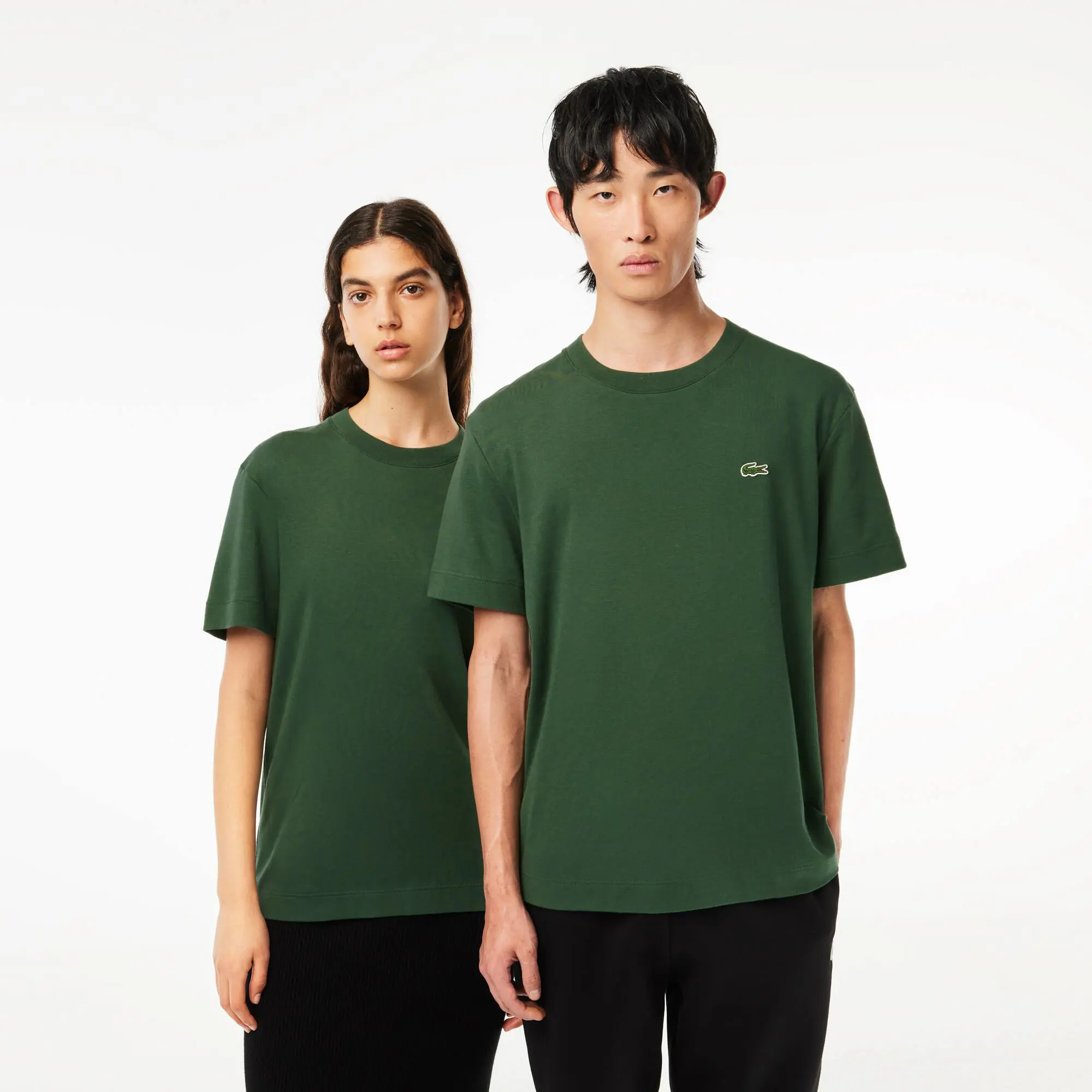 Lacoste Unisex Crew Neck Organic Cotton T-shirt. 1