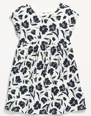 Dolman-Sleeve Fit & Flare Dress for Toddler Girls blue
