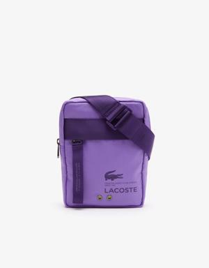 Unisex Lacoste Branded Vertical Zip Crossover Bag