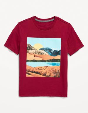 Short-Sleeve Graphic T-Shirt for Boys red