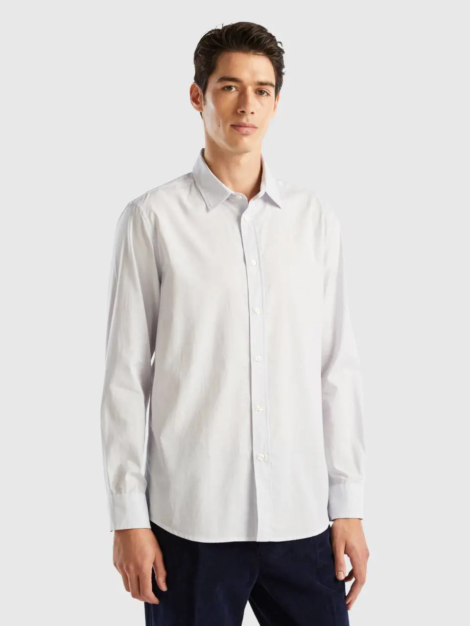 Benetton regular fit shirt with micro pattern. 1