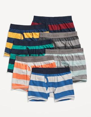 Rugby-Stripe Boxer-Briefs Underwear 7-Pack for Boys