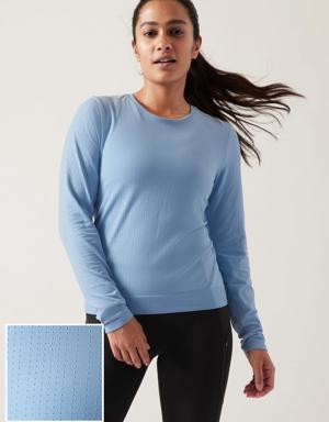 Athleta In Motion Seamless Top blue