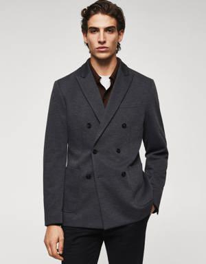 Slim-fit double-breasted blazer