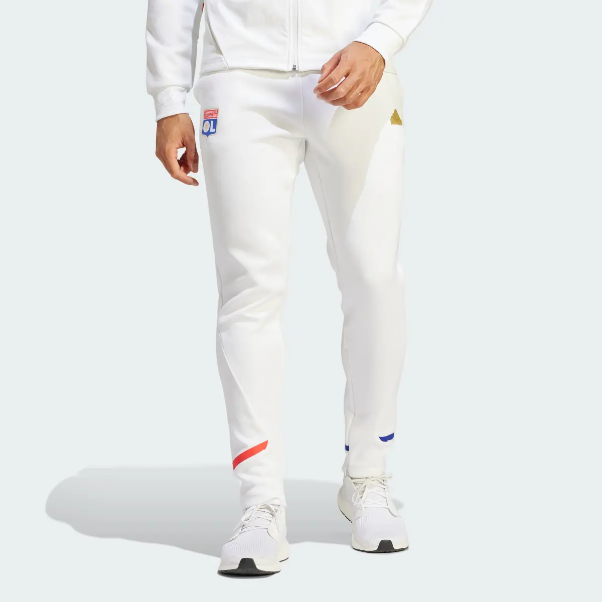 Adidas Olympique Lyonnais Designed for Gameday Tracksuit Bottoms. 1