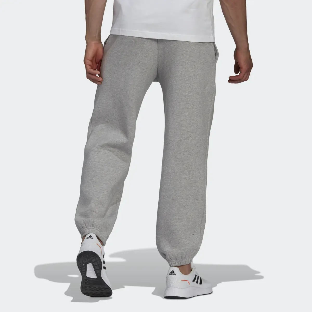 Adidas Essentials FeelVivid Cotton fleece Straight Leg Sweat Pants. 2