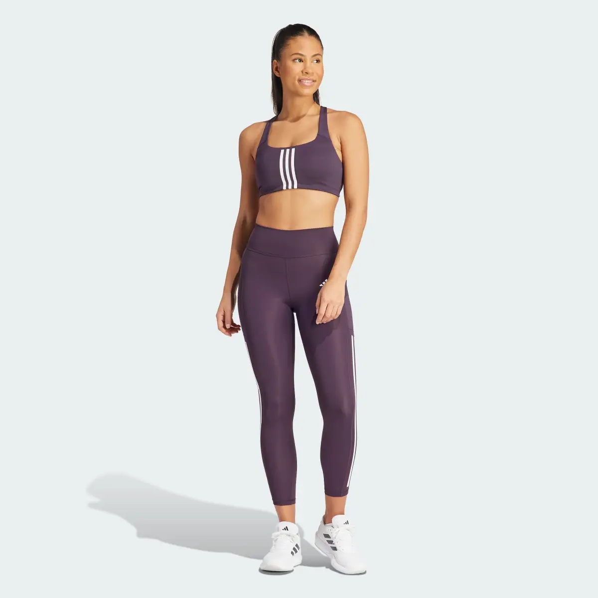 Adidas Optime 3-Stripes Full-Length Leggings. 2