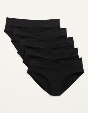 Maternity 5-Pack Low-Rise Supima&#174 Cotton-Blend Below-Bump Bikini Underwear
