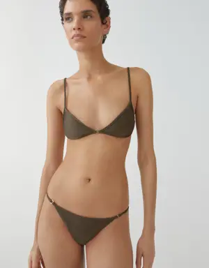 Culotte bikini détail métallique