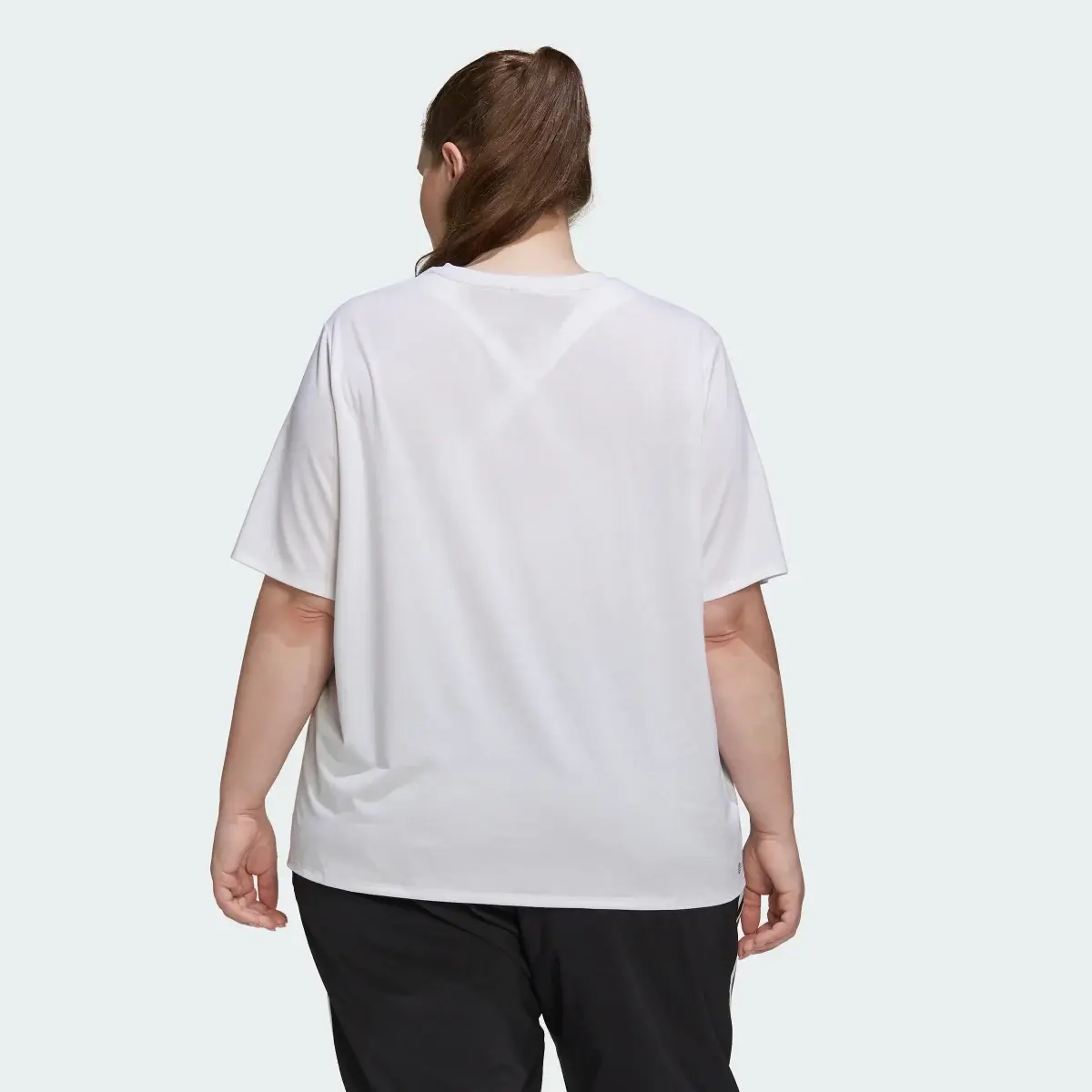 Adidas Train Icons 3-Stripes Tee (Plus Size). 3