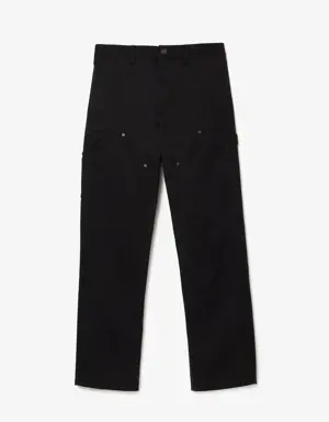 Straight Fit Cotton Twill Cargo Pants
