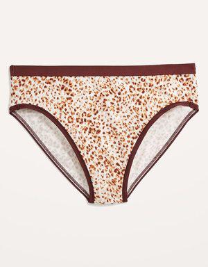 High-Waisted Supima® Cotton-Blend Bikini Underwear for Women