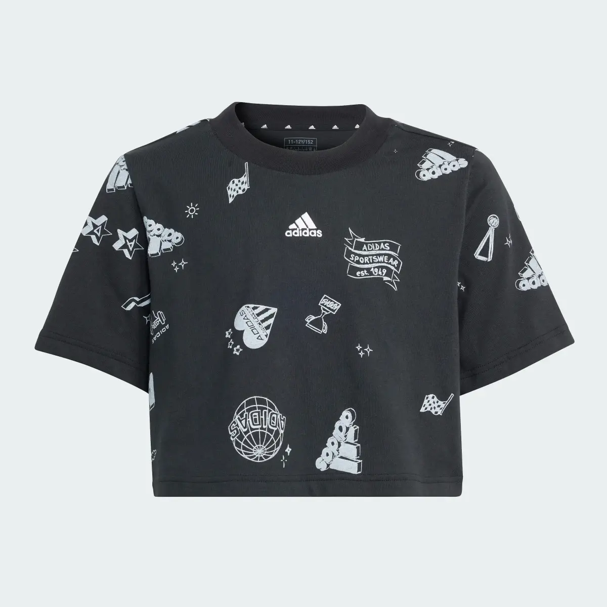 Adidas T-shirt court imprimé intégral Brand Love Enfants. 1