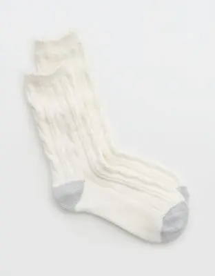 American Eagle Cable Crew Socks. 1