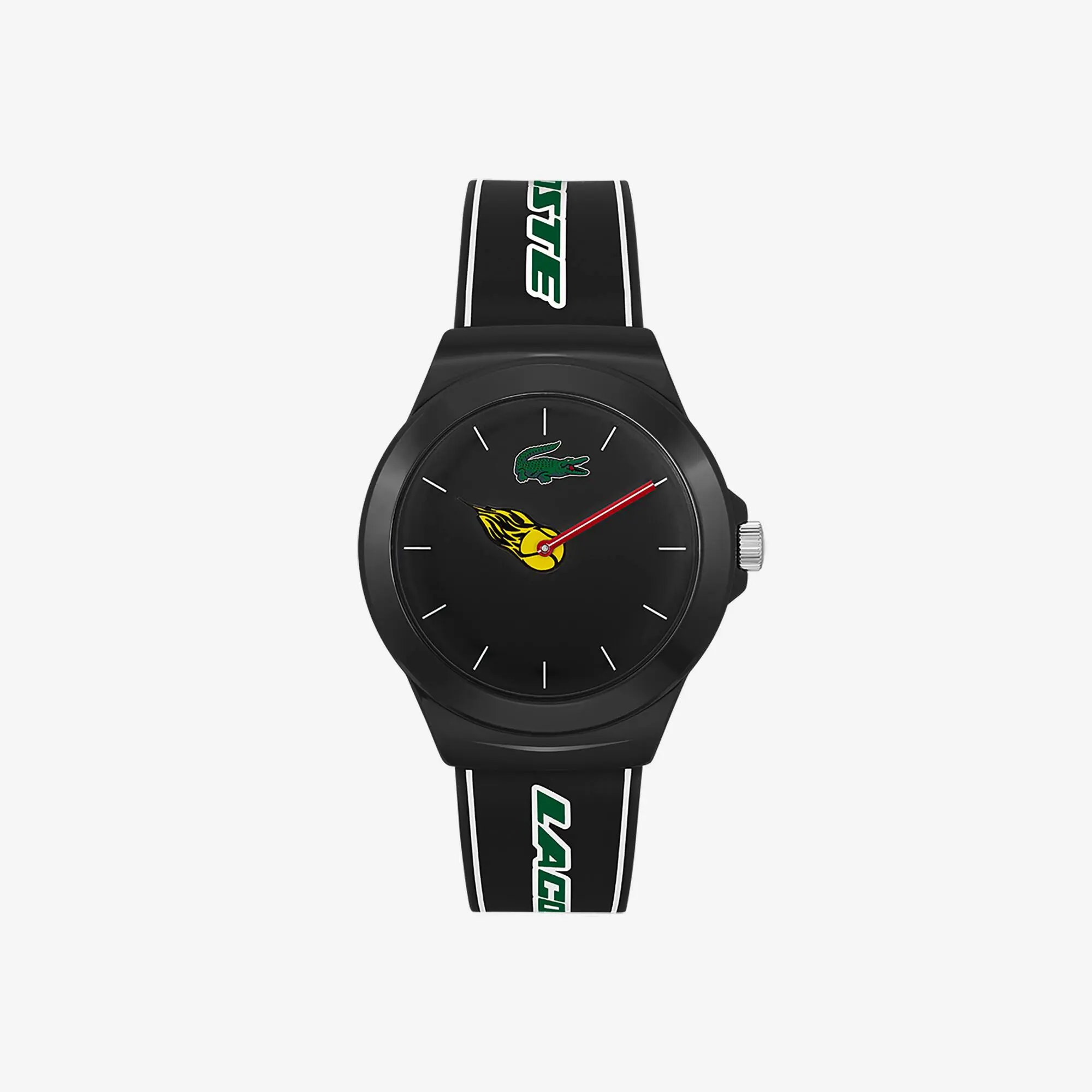 Lacoste Unisex Neocroc Black Silicone Strap Watch. 1