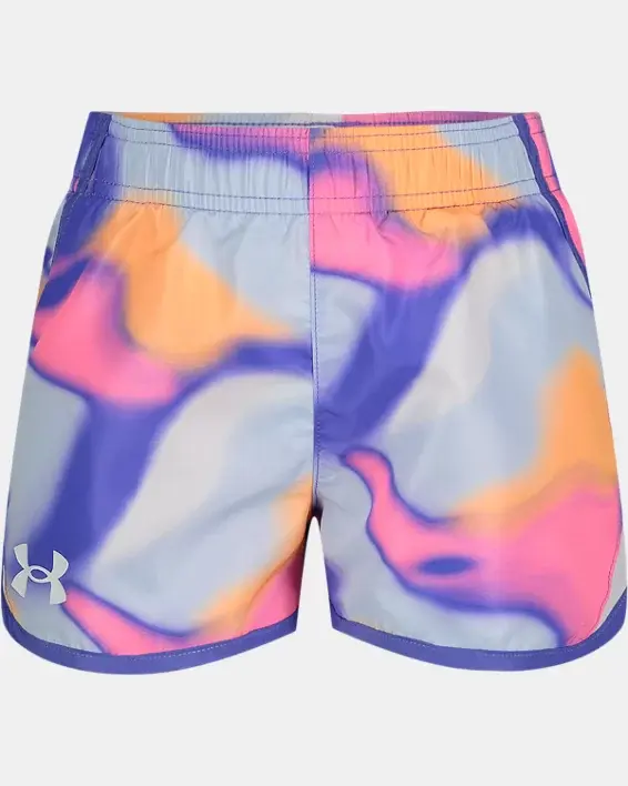 Under Armour Toddler Girls' UA Fly-By Ombre Blobs Shorts. 1