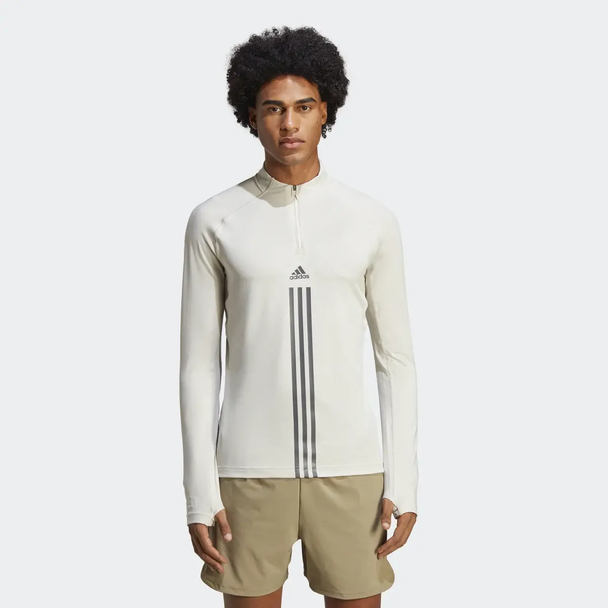 Adidas AlphaStrength 1/4 Zip Long Sleeve Top. 2