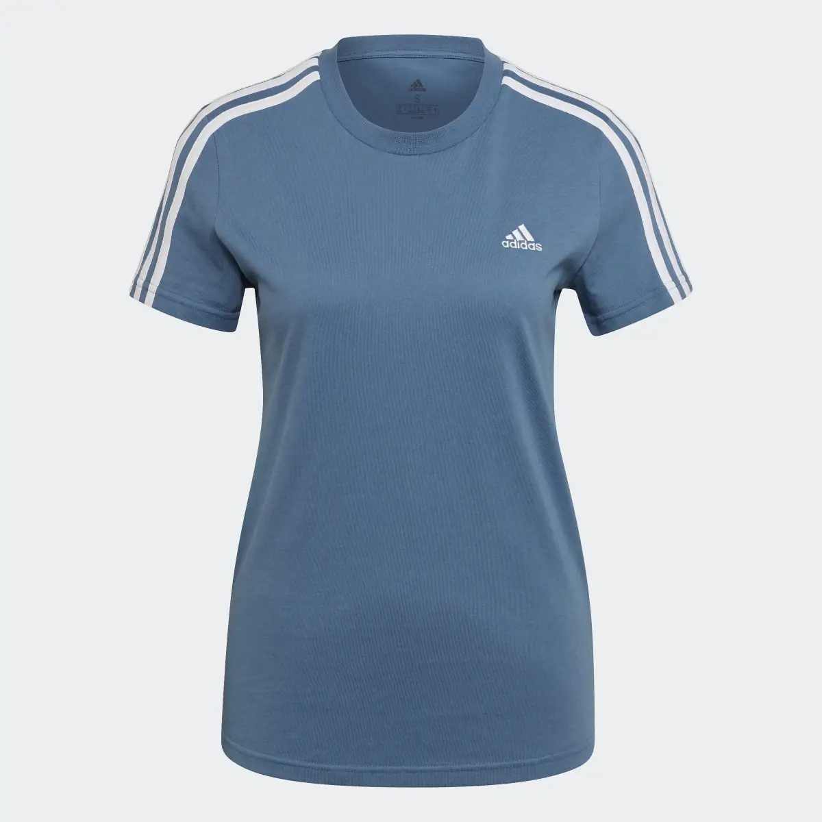 Adidas LOUNGEWEAR Essentials Slim 3-Stripes Tişört. 1