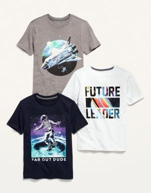 Gender-Neutral Graphic T-Shirt 3-Pack for Kids multi