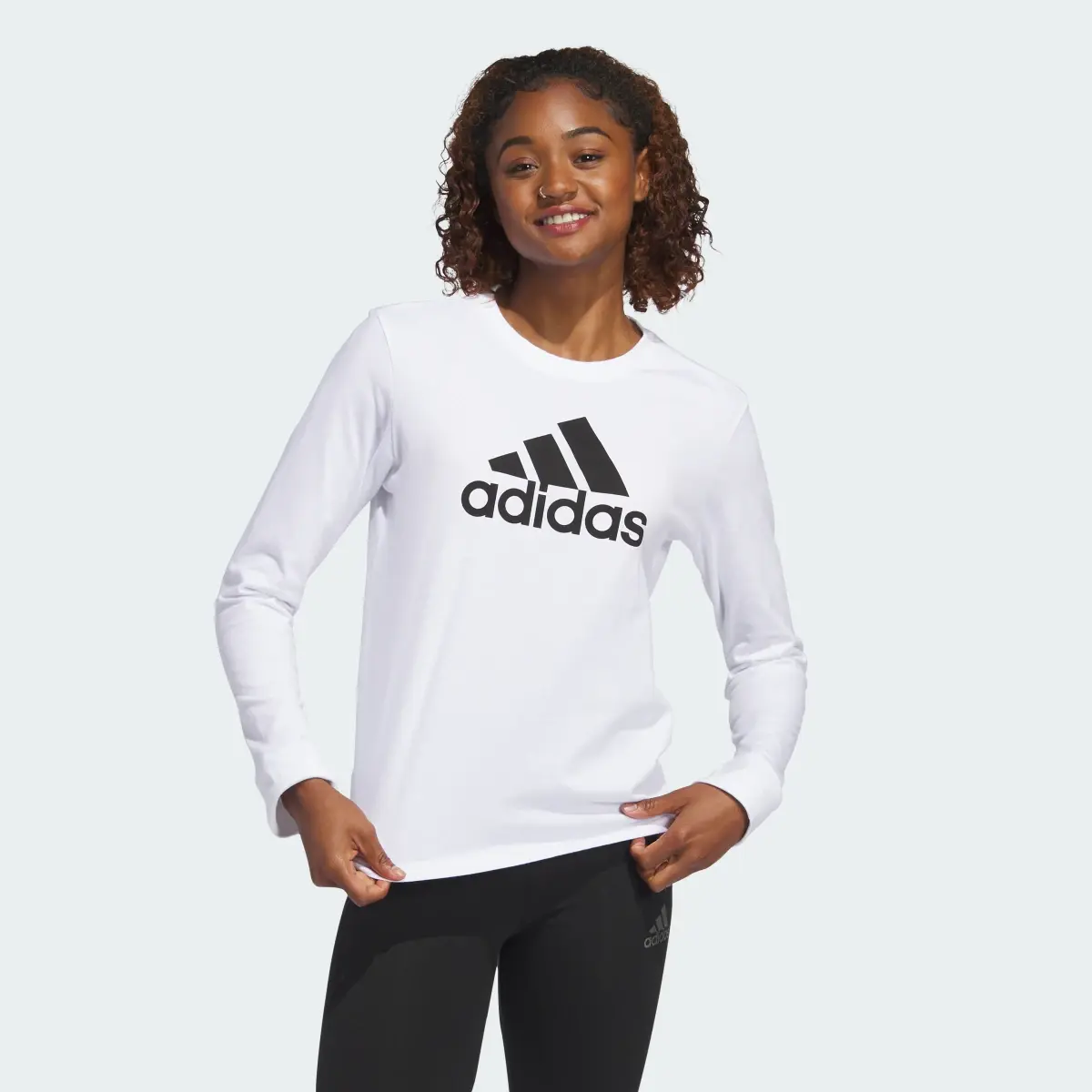 Adidas Sportswear Logo Long Sleeve Tee. 2