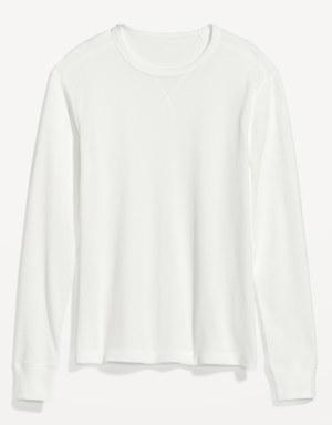 Thermal-Knit Long-Sleeve T-Shirt for Men white