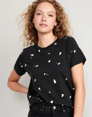 EveryWear Printed Crew-Neck T-Shirt for Women multi