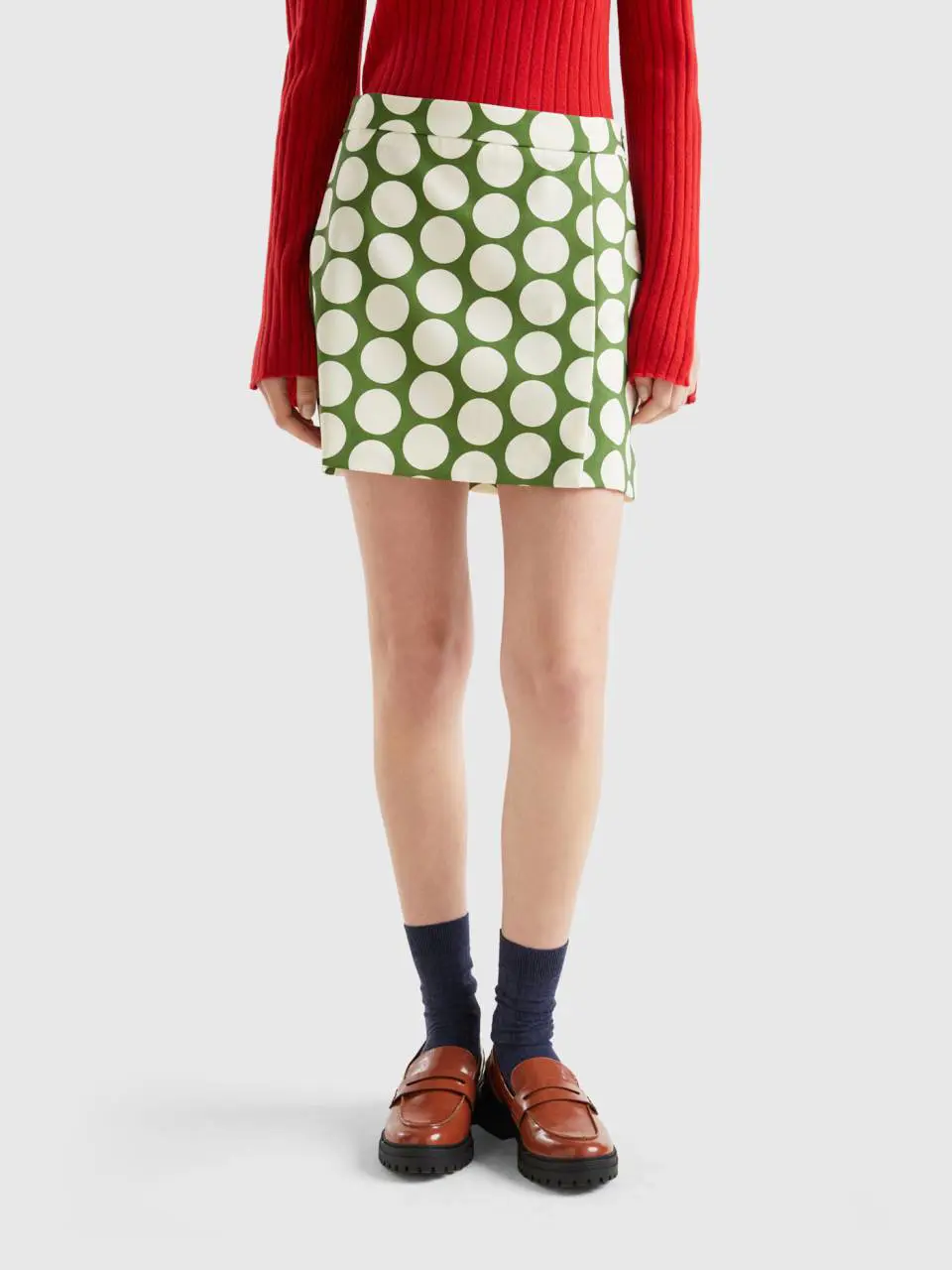 Benetton polka dot mini skirt. 1
