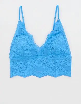 American Eagle Show Off Lace Padded Longline Bralette. 1