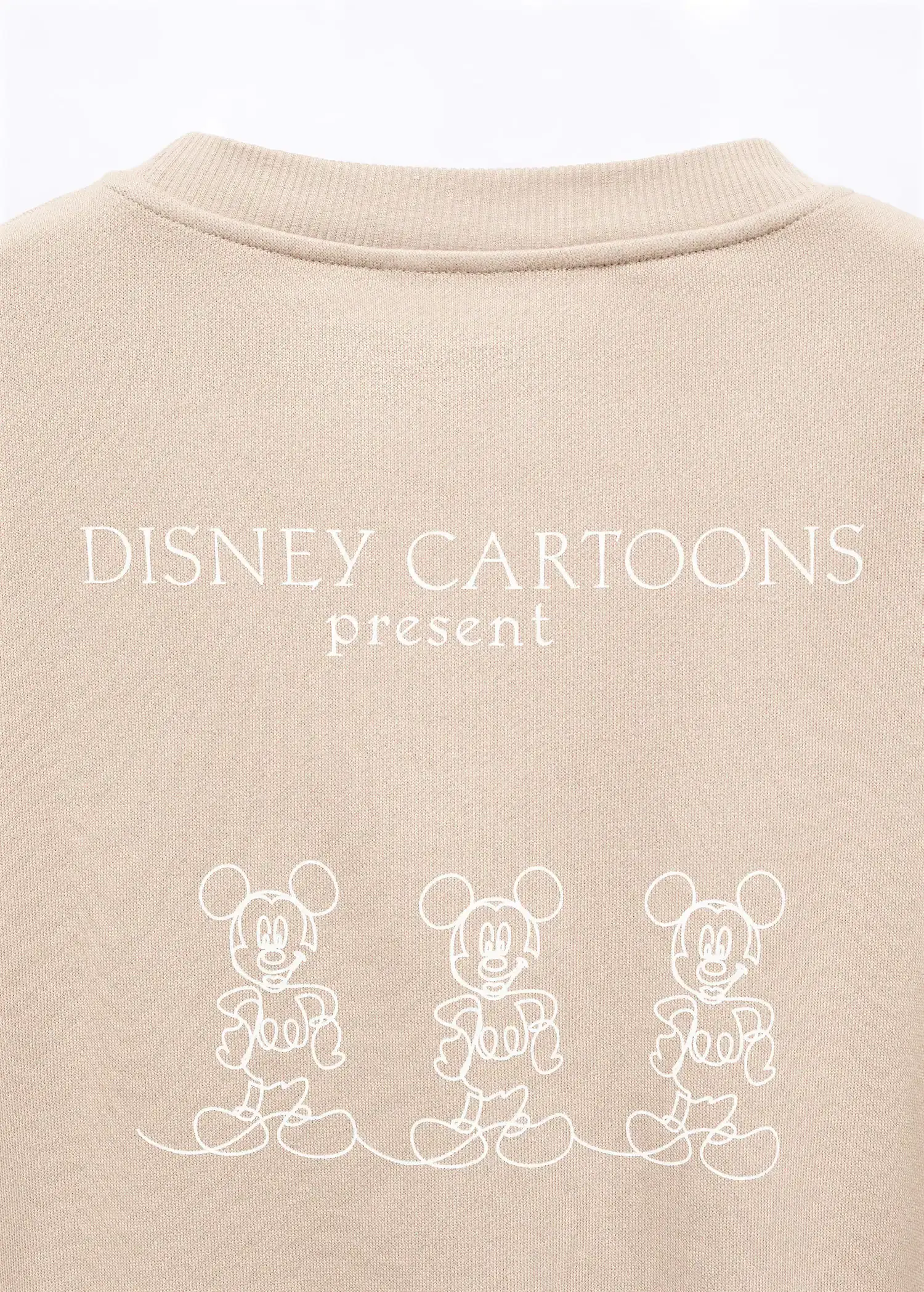 Mango Disney cotton sweatshirt. a close-up view of the back of a shirt. 