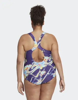 Adidas Costume da bagno Positivisea 3-Stripes Graphic (Curvy). 3